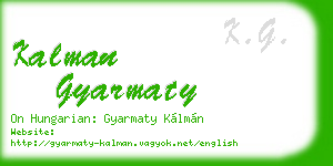 kalman gyarmaty business card