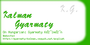 kalman gyarmaty business card